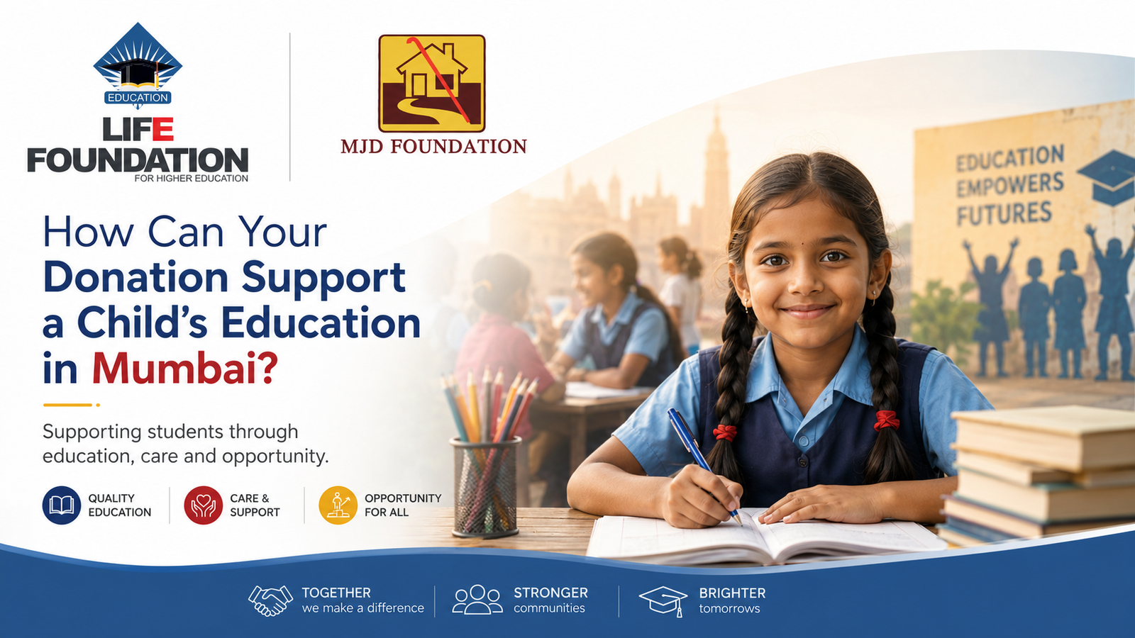 Donate for student education in Mumbai | Life Foundation in Mumbai